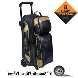 Hammer 3 Ball Deluxe Roller Bowling Bag with Urethane Wheels