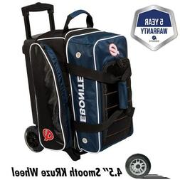 Ebonite Eclipse Navy/Black 2 Ball Roller Bowling Bag