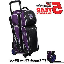 KR Strikeforce Fast Black/Purple 3 Ball Roller Bowling Bag