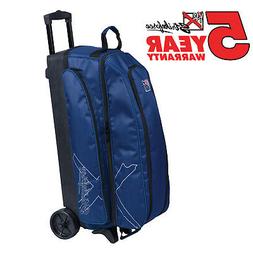KR Strikeforce Hybrid Navy 3 Ball Roller Bowling Bag