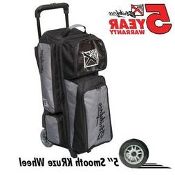 KR Strikeforce Krush Black/Stone 3 Ball Roller Bowling Bag