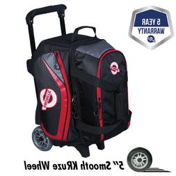 Ebonite Players Black/Red 2 Ball Roller Bowling Bag