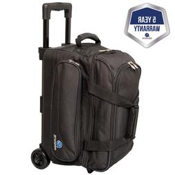 Ebonite Transport II Black 2 Ball Roller Bowling Bag