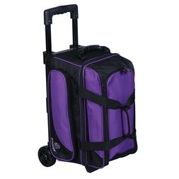 Ebonite Transport II Black/Purple 2 Ball Roller Bowling Bag