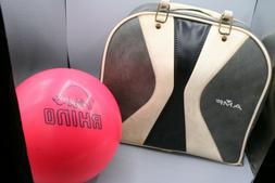 Vintage AMF Bag Brunswick Rhino Hot Pink Bowling Ball Vintag